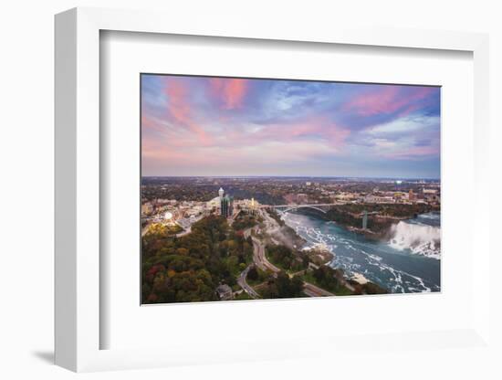 View over Victoria Park Towards Rainbow Bridge and the American Falls, Niagara Falls-Jane Sweeney-Framed Photographic Print