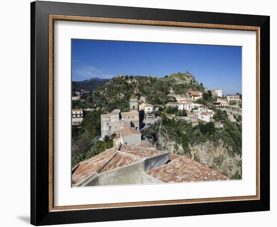 View over Village Used as Set for Filming the Godfather, Savoca, Sicily, Italy, Europe-Stuart Black-Framed Photographic Print