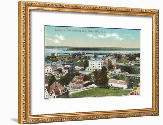 View over Watch Hill, Rhode Island-null-Framed Art Print