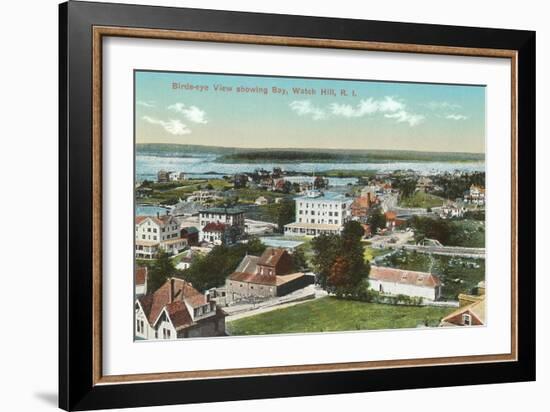 View over Watch Hill, Rhode Island-null-Framed Art Print