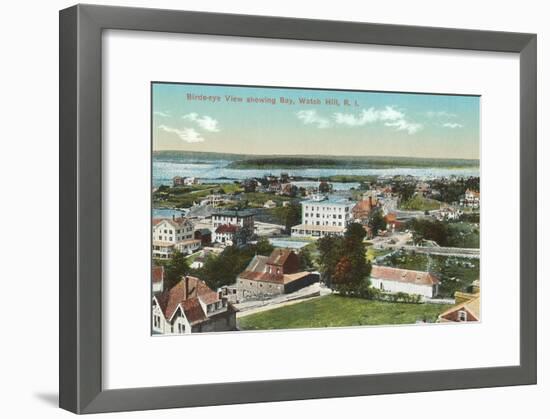 View over Watch Hill, Rhode Island-null-Framed Art Print