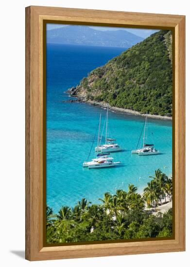 View over White Bay, Jost Van Dyke, British Virgin Islands, West Indies, Caribbean, Central America-Michael Runkel-Framed Premier Image Canvas