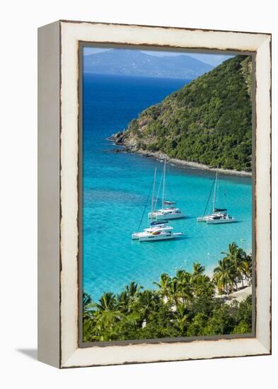 View over White Bay, Jost Van Dyke, British Virgin Islands, West Indies, Caribbean, Central America-Michael Runkel-Framed Premier Image Canvas