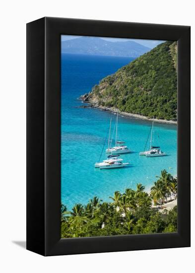 View over White Bay, Jost Van Dyke, British Virgin Islands, West Indies, Caribbean, Central America-Michael Runkel-Framed Premier Image Canvas