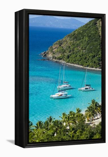 View over White Bay, Jost Van Dyke, British Virgin Islands, West Indies, Caribbean, Central America-Michael Runkel-Framed Premier Image Canvas