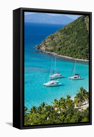 View over White Bay, Jost Van Dyke, British Virgin Islands, West Indies, Caribbean, Central America-Michael Runkel-Framed Premier Image Canvas