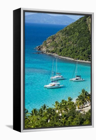 View over White Bay, Jost Van Dyke, British Virgin Islands, West Indies, Caribbean, Central America-Michael Runkel-Framed Premier Image Canvas