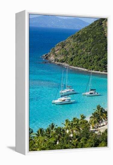 View over White Bay, Jost Van Dyke, British Virgin Islands, West Indies, Caribbean, Central America-Michael Runkel-Framed Premier Image Canvas