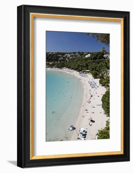 View over White Sand Beach, Cala Galdana, Menorca, Balearic Islands, Spain, Mediterranean-Stuart Black-Framed Photographic Print