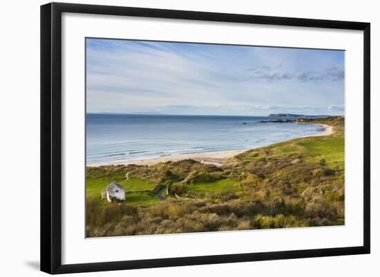 View over Whitepark Bay (White Park Bay), County Antrim, Ulster, Northern Ireland, United Kingdom-Michael Runkel-Framed Photographic Print