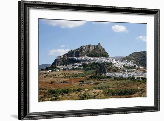 View over Zahara Village at Parque Natural Sierra De Grazalema, Andalucia, Spain, Europe-Yadid Levy-Framed Photographic Print