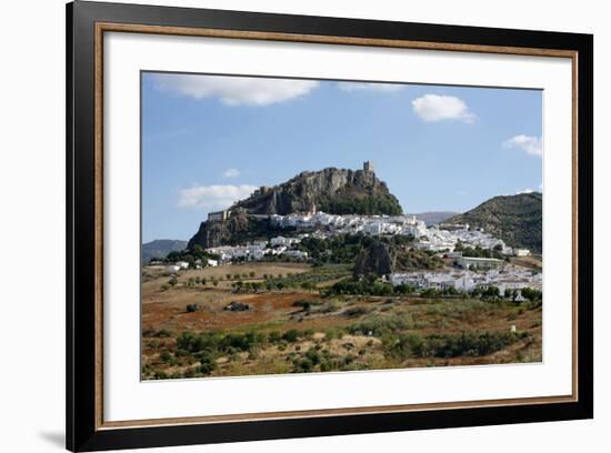 View over Zahara Village at Parque Natural Sierra De Grazalema, Andalucia, Spain, Europe-Yadid Levy-Framed Photographic Print