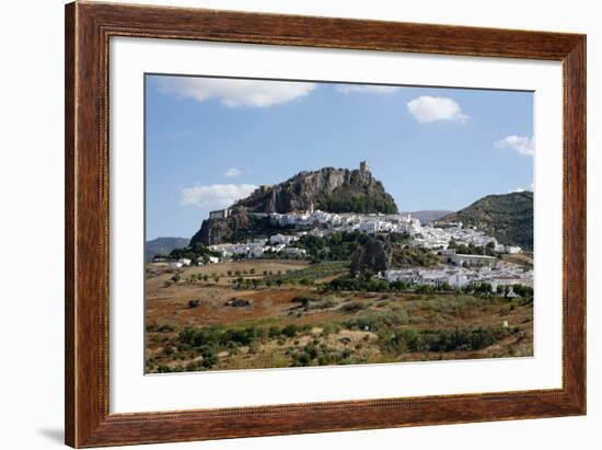 View over Zahara Village at Parque Natural Sierra De Grazalema, Andalucia, Spain, Europe-Yadid Levy-Framed Photographic Print