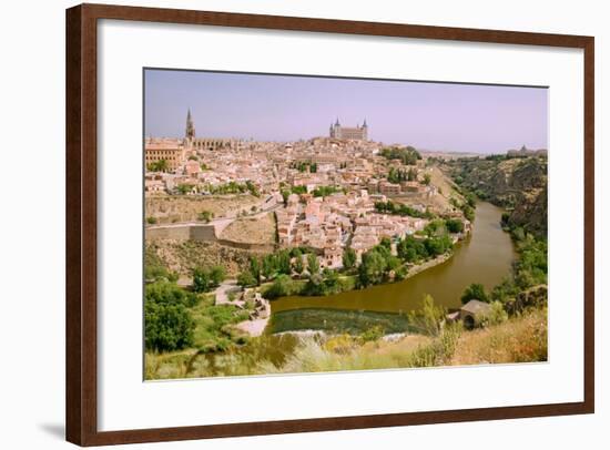 View overlooking the Tagus River and Toledo, Spain-null-Framed Photographic Print