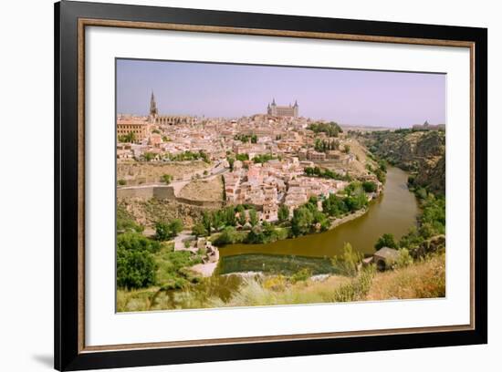 View overlooking the Tagus River and Toledo, Spain-null-Framed Photographic Print