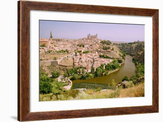 View overlooking the Tagus River and Toledo, Spain-null-Framed Photographic Print