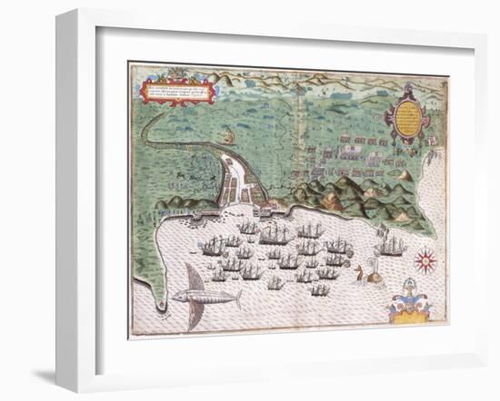 View-Plan of Santiago-Baptista Boazio-Framed Giclee Print