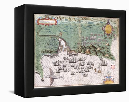 View-Plan of Santiago-Baptista Boazio-Framed Premier Image Canvas