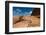 View point sign, Ad Deir Monastery, Ancient Nabatean City of Petra, Wadi Musa, Ma'an Governorate...-null-Framed Photographic Print