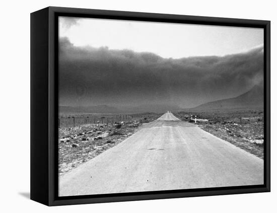 View Showing a Dust Storm in West Texas-Carl Mydans-Framed Premier Image Canvas