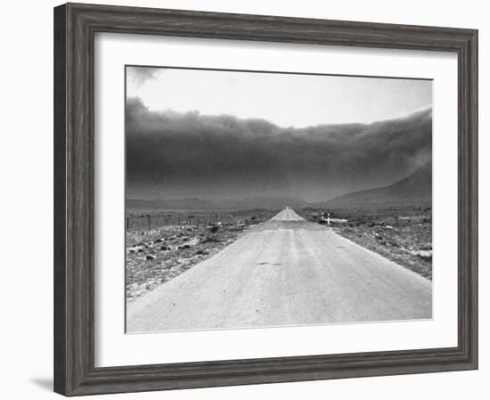 View Showing a Dust Storm in West Texas-Carl Mydans-Framed Photographic Print