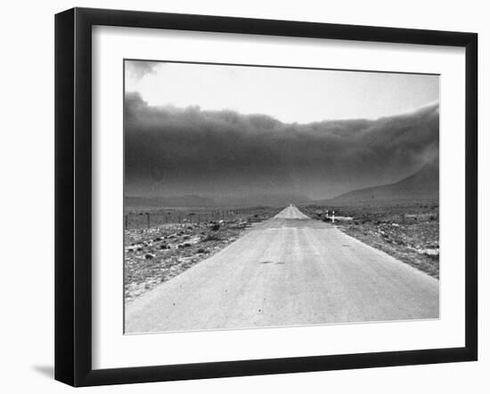 View Showing a Dust Storm in West Texas-Carl Mydans-Framed Photographic Print