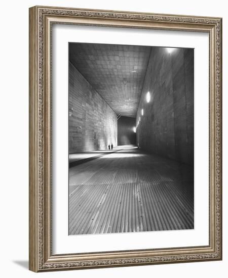 View Showing a Large Empty Room in the Warehouse on Langley Air Base Field-Carl Mydans-Framed Photographic Print