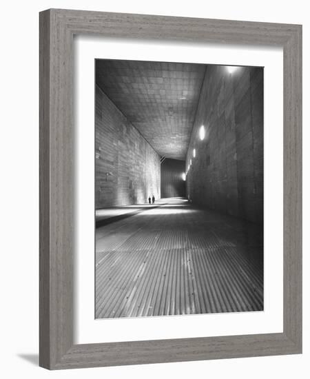 View Showing a Large Empty Room in the Warehouse on Langley Air Base Field-Carl Mydans-Framed Photographic Print