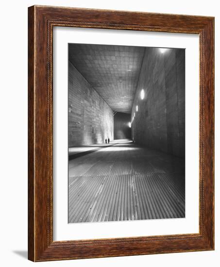 View Showing a Large Empty Room in the Warehouse on Langley Air Base Field-Carl Mydans-Framed Photographic Print