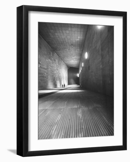 View Showing a Large Empty Room in the Warehouse on Langley Air Base Field-Carl Mydans-Framed Photographic Print
