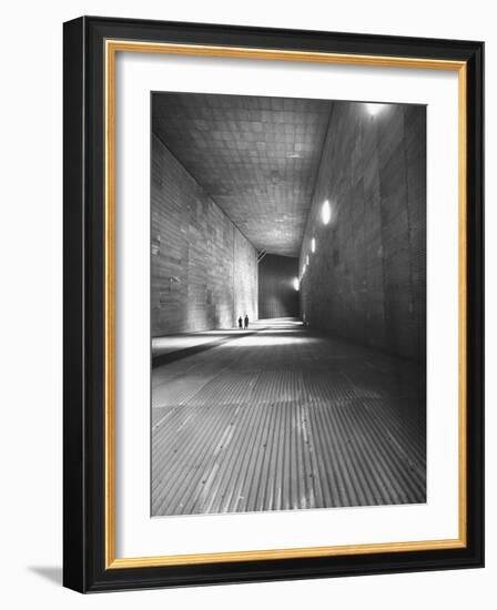 View Showing a Large Empty Room in the Warehouse on Langley Air Base Field-Carl Mydans-Framed Photographic Print