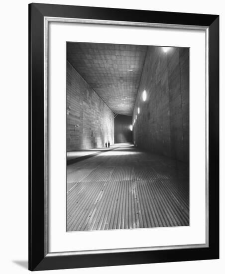 View Showing a Large Empty Room in the Warehouse on Langley Air Base Field-Carl Mydans-Framed Photographic Print