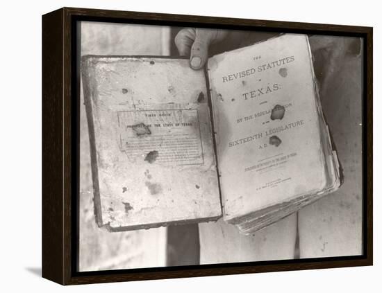 View Showing "Judge" Roy Bean's Law Books-Carl Mydans-Framed Premier Image Canvas