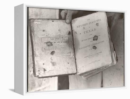 View Showing "Judge" Roy Bean's Law Books-Carl Mydans-Framed Premier Image Canvas