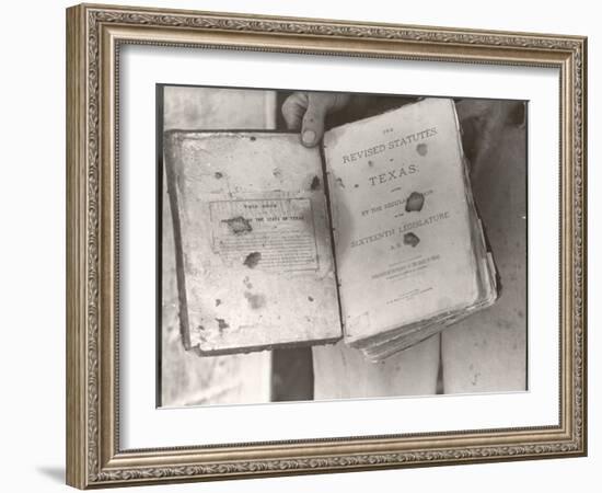 View Showing "Judge" Roy Bean's Law Books-Carl Mydans-Framed Photographic Print
