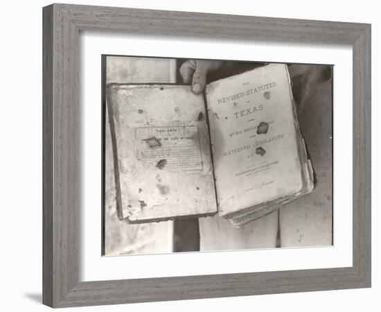 View Showing "Judge" Roy Bean's Law Books-Carl Mydans-Framed Photographic Print