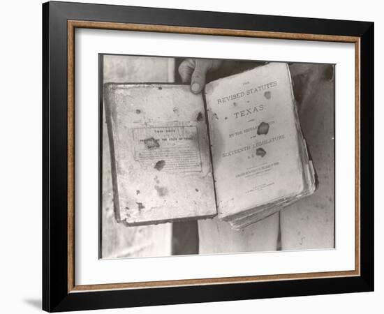 View Showing "Judge" Roy Bean's Law Books-Carl Mydans-Framed Photographic Print