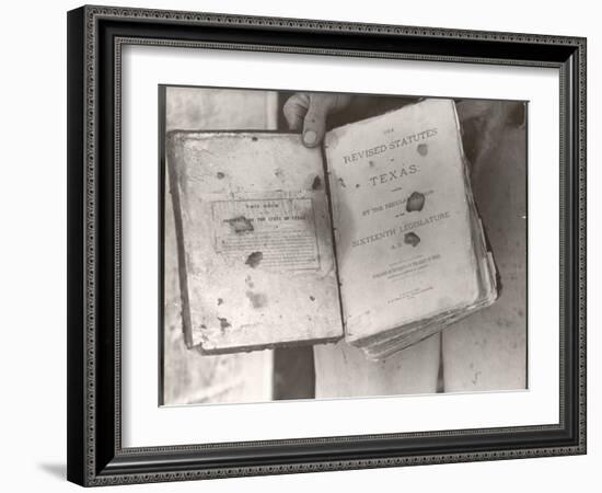 View Showing "Judge" Roy Bean's Law Books-Carl Mydans-Framed Photographic Print