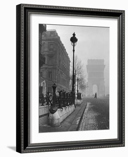 View Showing the Arc de Triomphe and the Subway Station-Ed Clark-Framed Premium Photographic Print