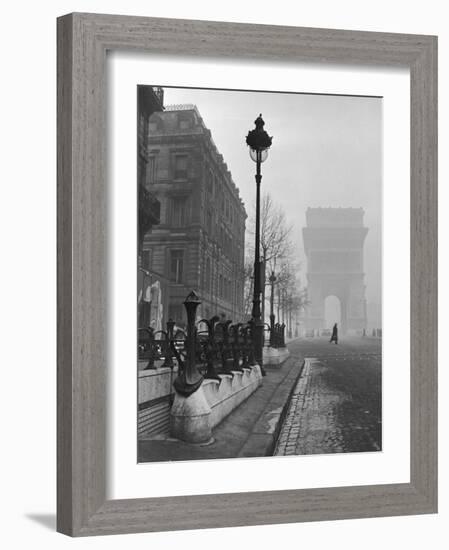 View Showing the Arc de Triomphe and the Subway Station-Ed Clark-Framed Photographic Print