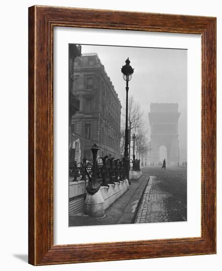 View Showing the Arc de Triomphe and the Subway Station-Ed Clark-Framed Photographic Print