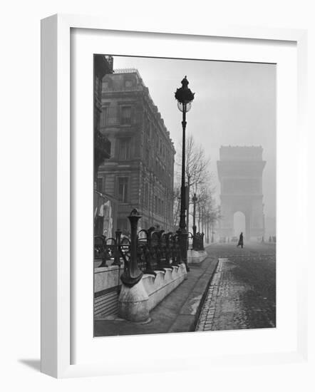 View Showing the Arc de Triomphe and the Subway Station-Ed Clark-Framed Photographic Print