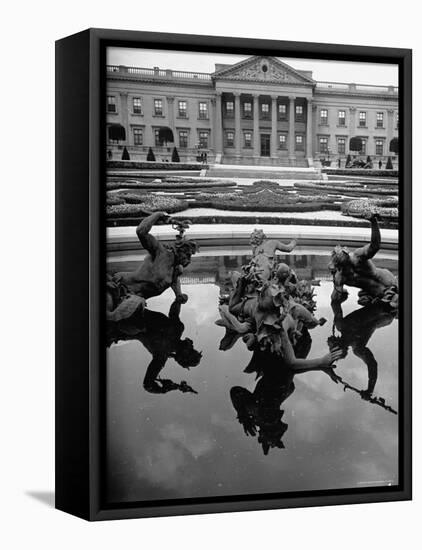 View Showing the Exterior of Lynnewood Hall-Hansel Mieth-Framed Premier Image Canvas