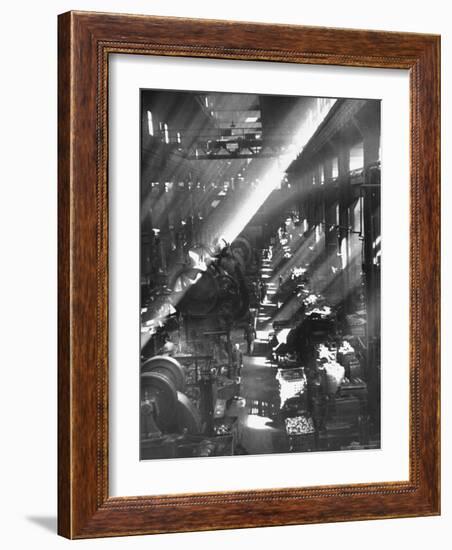 View Showing the Interior of the Fiat Auto Factory-Carl Mydans-Framed Photographic Print