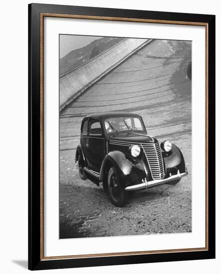 View Showing the New Fiat Car-Carl Mydans-Framed Photographic Print