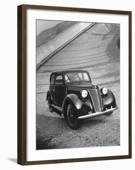 View Showing the New Fiat Car-Carl Mydans-Framed Photographic Print