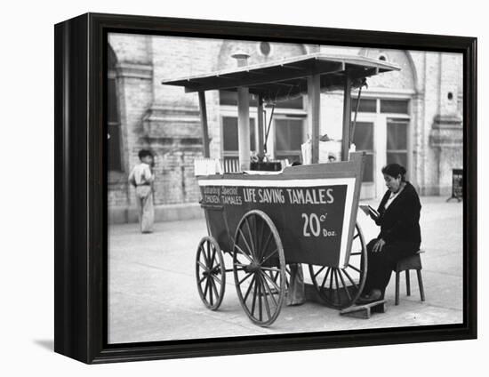 View Showing the Tamale Industry in Brownsville Market Plaza-Carl Mydans-Framed Premier Image Canvas