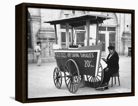 View Showing the Tamale Industry in Brownsville Market Plaza-Carl Mydans-Framed Premier Image Canvas