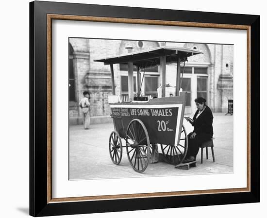 View Showing the Tamale Industry in Brownsville Market Plaza-Carl Mydans-Framed Photographic Print