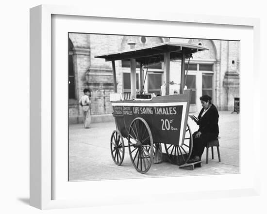 View Showing the Tamale Industry in Brownsville Market Plaza-Carl Mydans-Framed Photographic Print